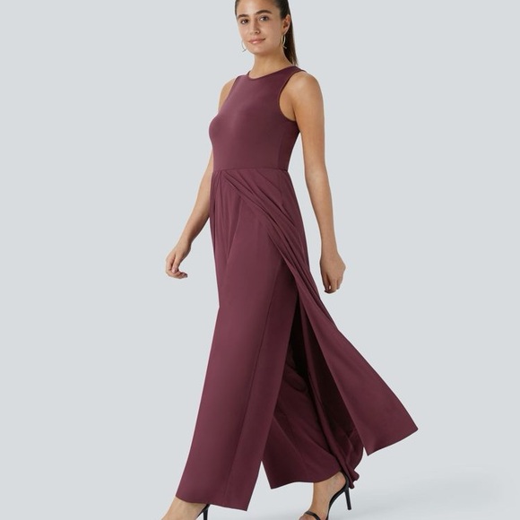 HALARA Dresses & Skirts - Halara Jumpsuit With Maxi Skirt Overlay